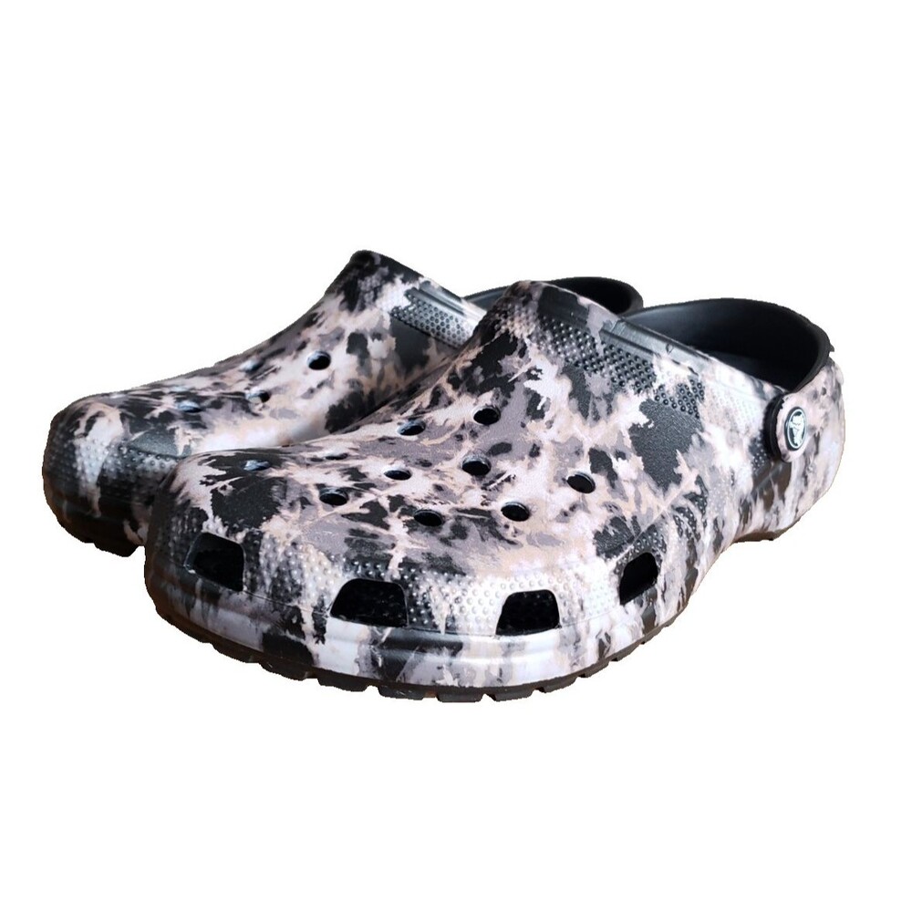 Crocs Classic Bleach Dye Slip On Mules Clogs Men's Size 12